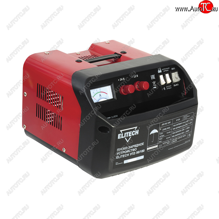 10 699 р. Устройство пуско-зарядное 12-24V/40-700Ач/180А ELITECH ELITECH упз 50180 ELITECH упз 50180  с доставкой в г. Кемерово
