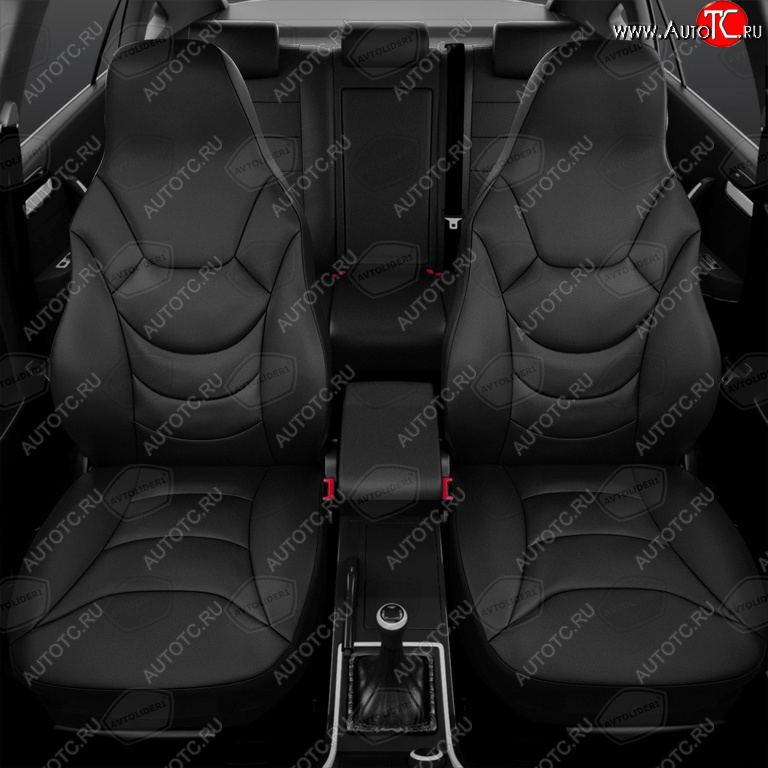 11 249 р. Универсальные чехлы сидений (майка,9 предм., экокожа) Recaro AVTOLIDER   (черный)  с доставкой в г. Кемерово