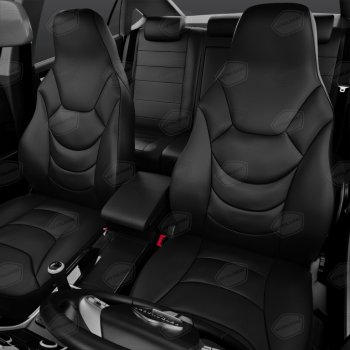 11 249 р. Универсальные чехлы сидений (майка,9 предм., экокожа) Recaro AVTOLIDER   (черный)  с доставкой в г. Кемерово. Увеличить фотографию 7
