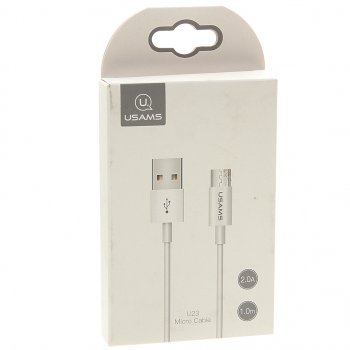 267 р. Кабель micro USB 1м HOCO HOCO us-sj284 u23 white  с доставкой в г. Кемерово. Увеличить фотографию 2