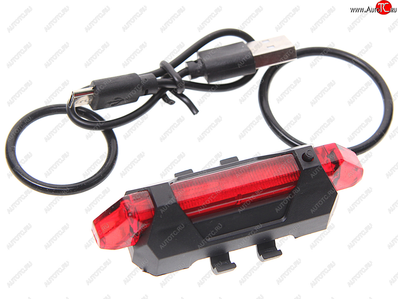 339 р. Фонарь велосипедный задний USB кабель с аккумулятором 918mAh 2 режима красный Led NO NAME ут00021659  с доставкой в г. Кемерово