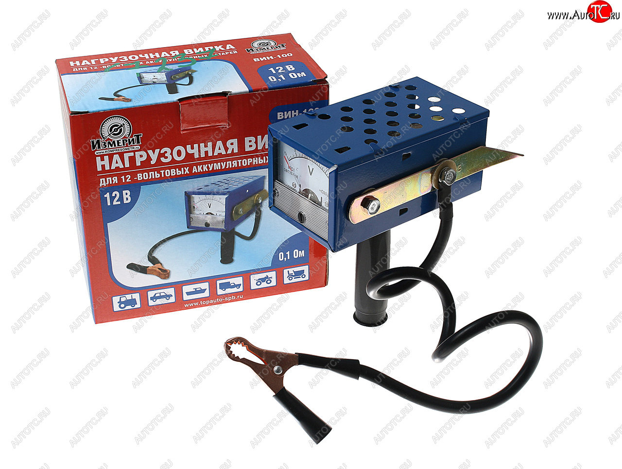 1 149 р. Вилка нагрузочная для измерения заряда АКБ 12V, емкость до 190Ач ВИН-100 ТОП АВТО ТОП АВТО в100  с доставкой в г. Кемерово