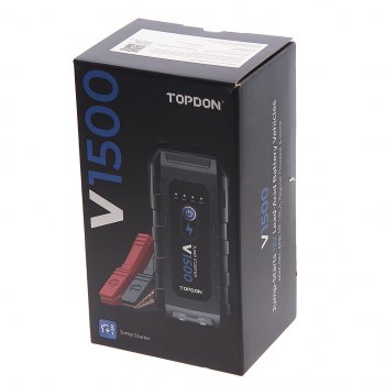 10 649 р. Устройство пусковое 12V 1500A 10000мАч (power bank) TOPDON TOPDON v1500  с доставкой в г. Кемерово. Увеличить фотографию 5