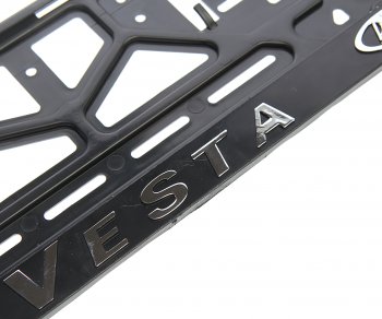 140 р. Рамка знака номерного VESTA рельефная черная ЛОГОАВТО ЛОГОАВТО vesta  с доставкой в г. Кемерово. Увеличить фотографию 2