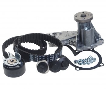 12 749 р. Комплект ремня ГРМ FORD Fusion (02-12),Focus 3 (10-) с насосом водяным SKF SKF vkmc04226  с доставкой в г. Кемерово. Увеличить фотографию 1