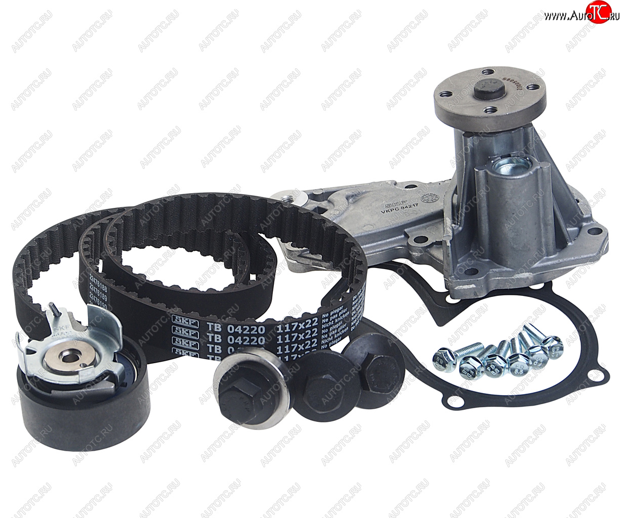 12 749 р. Комплект ремня ГРМ FORD Fusion (02-12),Focus 3 (10-) с насосом водяным SKF SKF vkmc04226  с доставкой в г. Кемерово