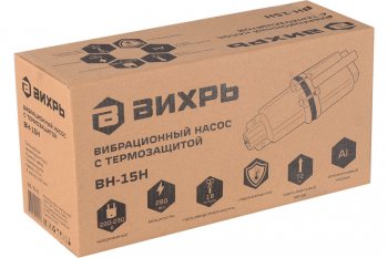 2 799 р. Насос погружной вибрационный 280Вт 18лмин. глубина погружения 3м подача 72м нижний забор ВИХРЬ ВИХРЬ вн-15н  с доставкой в г. Кемерово. Увеличить фотографию 19