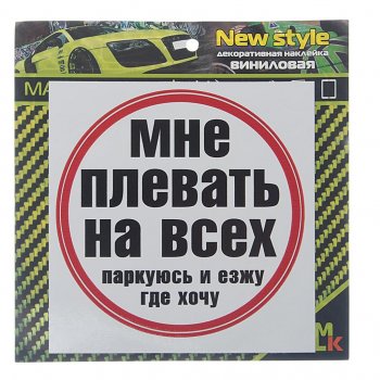 60 р. Наклейка виниловая Плевать на всех MASHINOKOM MASHINOKOM vrc 452  с доставкой в г. Кемерово. Увеличить фотографию 1