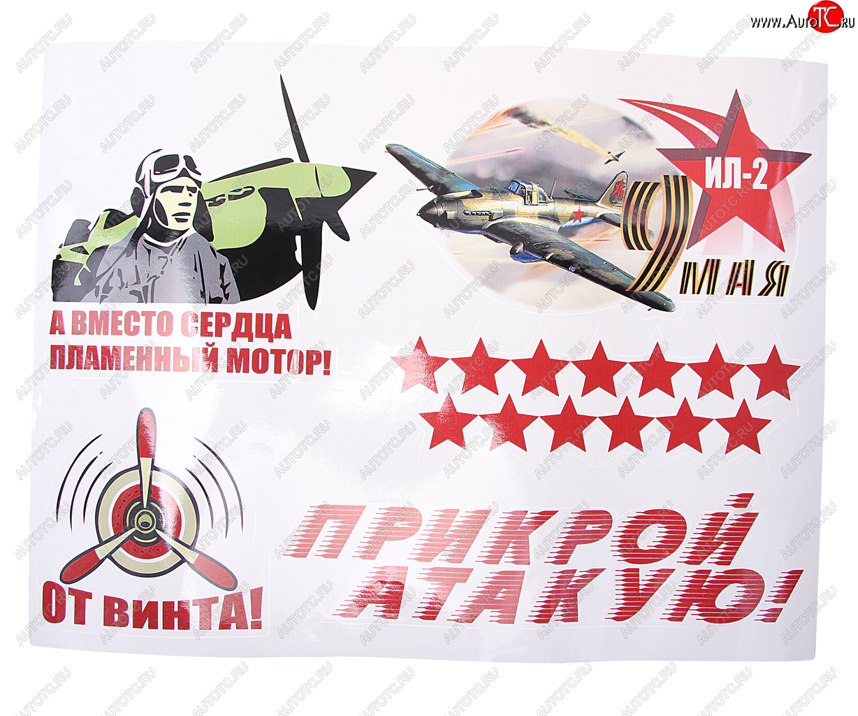 237 р. Наклейка виниловая светоотражающая миникомплект Комплект летчик 38х48см (5шт.) 1 лист MASHINOKOM MASHINOKOM vrc 960  с доставкой в г. Кемерово