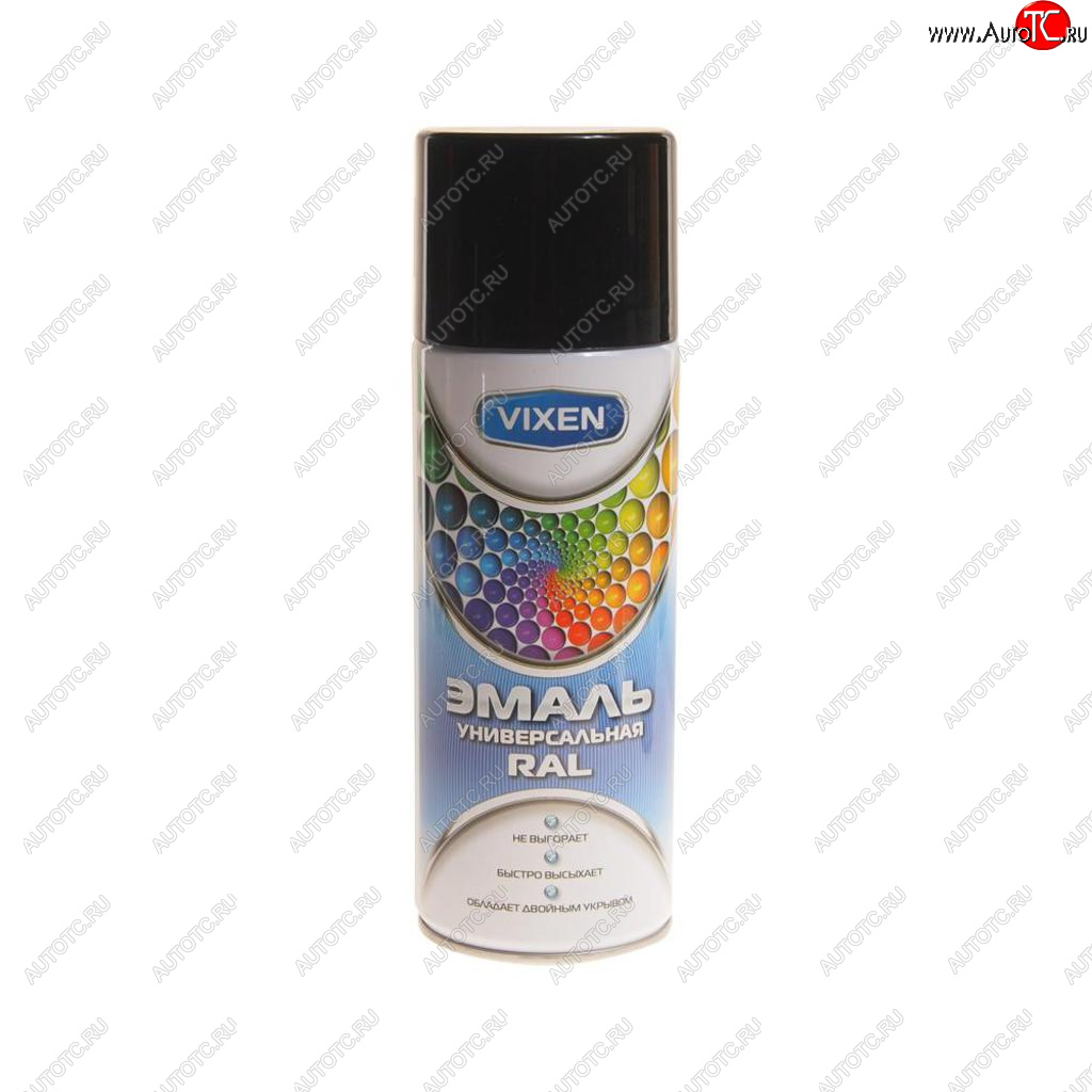 299 р. Краска черная глянцевая аэрозоль 520мл VIXEN VIXEN vx-19005  с доставкой в г. Кемерово