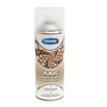 299 р. Лак бесцветный универсальный матовый аэрозоль 520мл VIXEN VIXEN vx-24001  с доставкой в г. Кемерово. Увеличить фотографию 1