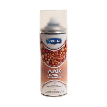 285 р. Лак бесцветный яхтный глянцевый аэрозоль 520мл VIXEN VIXEN vx-24002  с доставкой в г. Кемерово. Увеличить фотографию 1