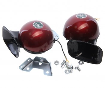 1 779 р. Сигнал звуковой 12V 430320Hz комплект 2шт. TORINO TORINO w-2033(2021) red  с доставкой в г. Кемерово. Увеличить фотографию 1