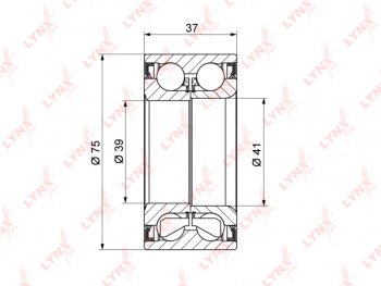 2 579 р. Подшипник ступицы VW Passat (00-) AUDI 80,90,100,A6 (97-) передней LYNX LYNX wb1056  с доставкой в г. Кемерово. Увеличить фотографию 1