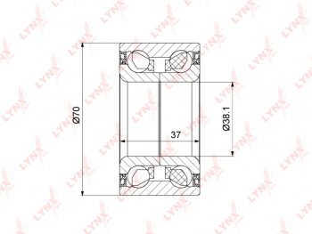 2 149 р. Подшипник ступицы HYUNDAI Accent (06-),Getz KIA Rio (05-),Picanto передней LYNX LYNX wb1451  с доставкой в г. Кемерово. Увеличить фотографию 1