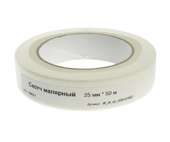 120 р. Скотч малярный 25ммх50м TECHROLL TECHROLL w_и_ш_059107652  с доставкой в г. Кемерово. Увеличить фотографию 1