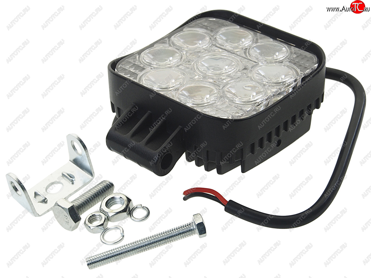 1 199 р. Фара рабочего света 82х82x38мм 27W 9LED (ближний свет) квадратная ВЫМПЕЛ ОРИОН wl-132f  с доставкой в г. Кемерово