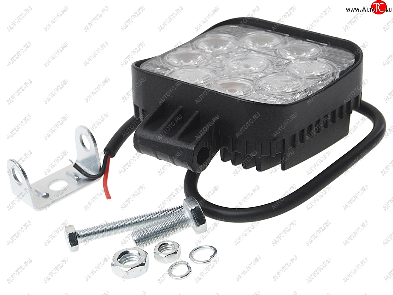 1 199 р. Фара рабочего света 82х82x38мм 27W 9LED (дальний свет) квадратная ВЫМПЕЛ ОРИОН wl-132s  с доставкой в г. Кемерово
