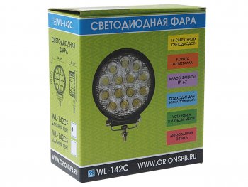 1 739 р. Фара рабочего света 114х128х65мм 42W (ближний свет) круглая ВЫМПЕЛ ОРИОН wl-142cf  с доставкой в г. Кемерово. Увеличить фотографию 3