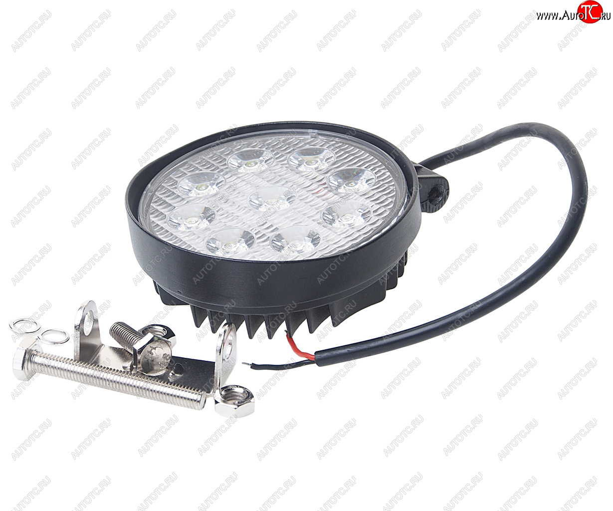 1 199 р. Фара рабочего света круглая 115х130x45мм 27W 9LED (ближний свет) ВЫМПЕЛ ОРИОН wl-827f  с доставкой в г. Кемерово
