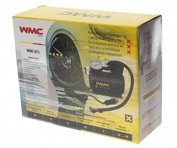1 499 р. Компрессор автомобильный 18лмин. 8A 12V с набором инструментов WMC TOOLS WMC TOOLS wmc-011  с доставкой в г. Кемерово. Увеличить фотографию 4