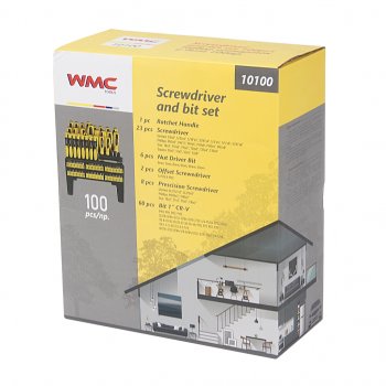 2 299 р. Набор инструментов 100 предметов (отвертки, биты) WMC TOOLS WMC TOOLS wmc-10100  с доставкой в г. Кемерово. Увеличить фотографию 9