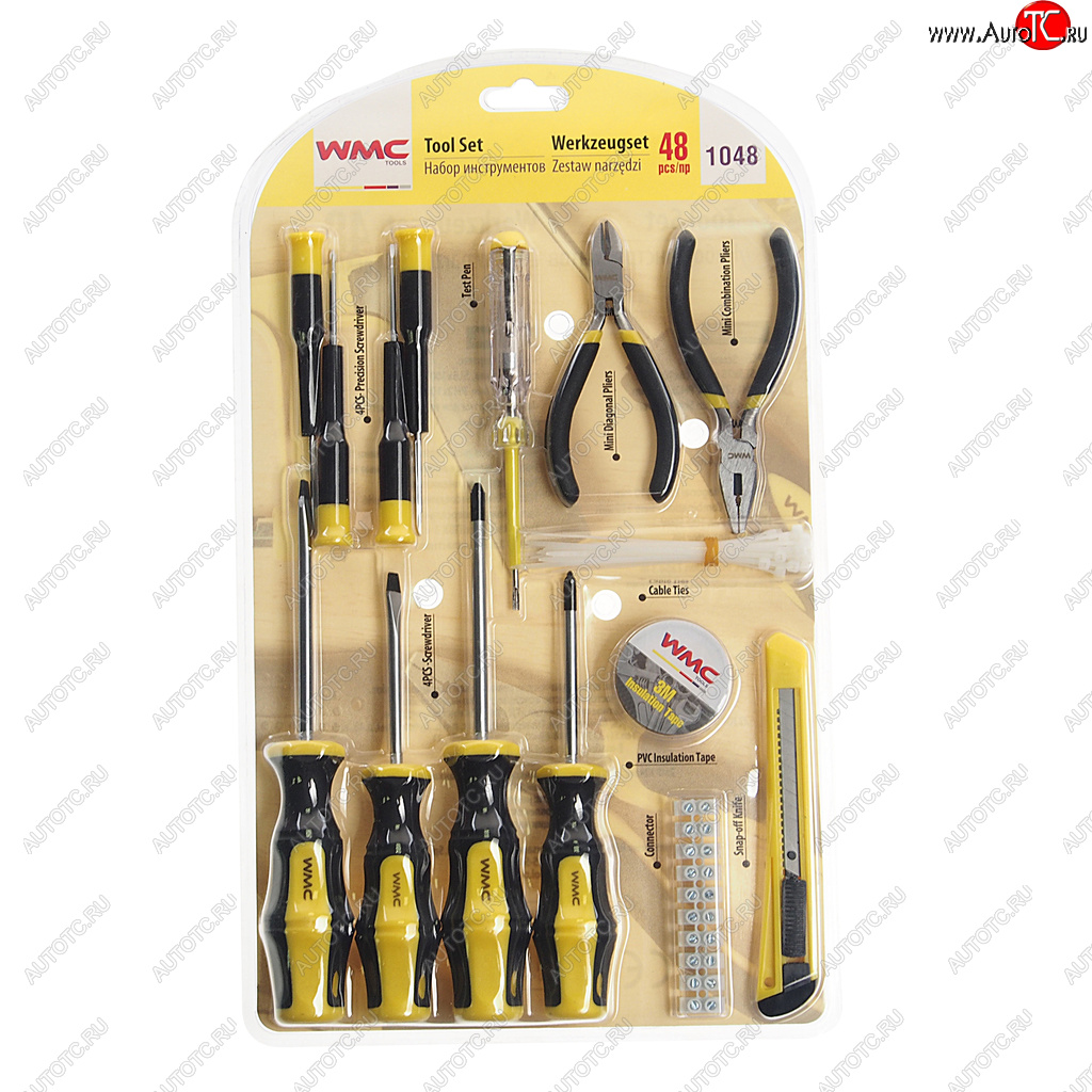 929 р. Набор инструментов 48 предметов слесарно-монтажный WMC TOOLS WMC TOOLS wmc-1048  с доставкой в г. Кемерово