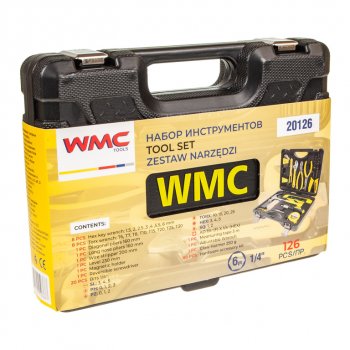 1 879 р. Набор инструментов 126 предметов слесарно-монтажный 1/4 WMC TOOLS WMC TOOLS wmc-20126 WMC TOOLS wmc-20126  с доставкой в г. Кемерово. Увеличить фотографию 4