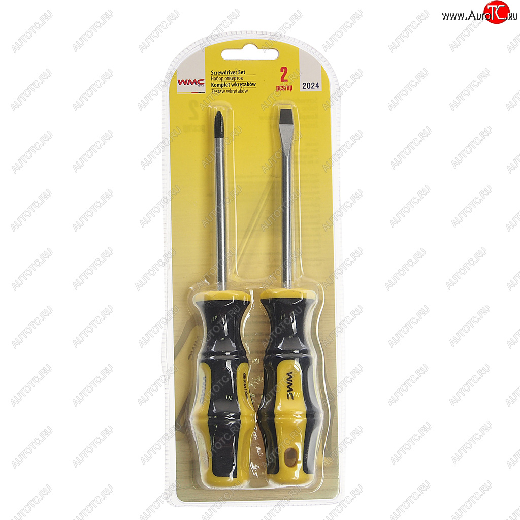 153 р. Набор отверток SL6х100м,PH2х100мм 2 предмета в блистере WMC TOOLS WMC TOOLS wmc-2024  с доставкой в г. Кемерово