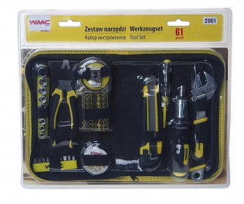 1 679 р. Набор инструментов 61 предмет слесарно-монтажный 14 DR 5-13мм WMC TOOLS WMC TOOLS wmc-2061  с доставкой в г. Кемерово. Увеличить фотографию 1