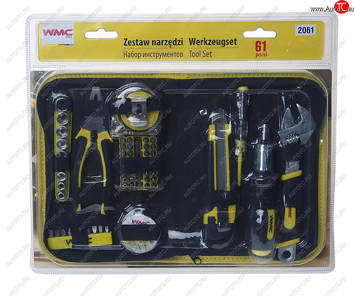 1 679 р. Набор инструментов 61 предмет слесарно-монтажный 14 DR 5-13мм WMC TOOLS WMC TOOLS wmc-2061  с доставкой в г. Кемерово