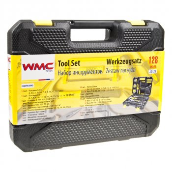 4 199 р. Набор инструментов 128 предметов слесарно-монтажный 14, 38 DR 4-21мм WMC TOOLS WMC TOOLS wmc-30128  с доставкой в г. Кемерово. Увеличить фотографию 3