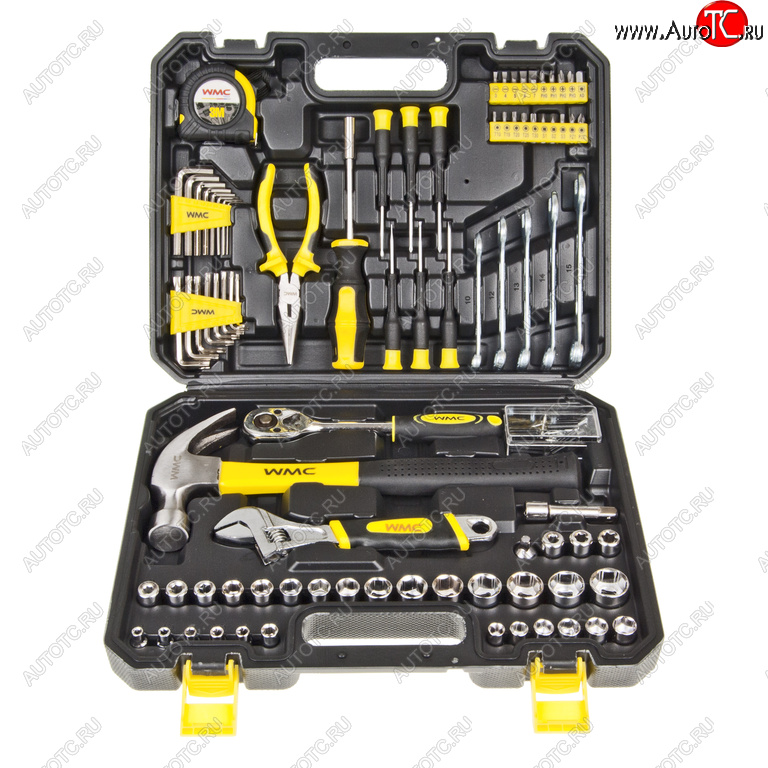 4 199 р. Набор инструментов 128 предметов слесарно-монтажный 14, 38 DR 4-21мм WMC TOOLS WMC TOOLS wmc-30128  с доставкой в г. Кемерово
