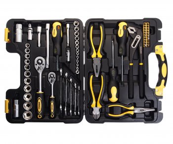5 649 р. Набор инструментов 65 предметов слесарно-монтажный 14, 38 DR 4-24мм WMC TOOLS WMC TOOLS wmc-3065  с доставкой в г. Кемерово. Увеличить фотографию 2