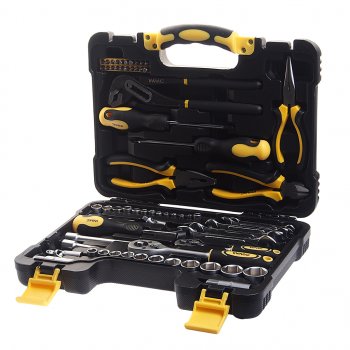 5 649 р. Набор инструментов 65 предметов слесарно-монтажный 14, 38 DR 4-24мм WMC TOOLS WMC TOOLS wmc-3065  с доставкой в г. Кемерово. Увеличить фотографию 1