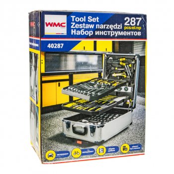 10 499 р. Набор инструментов 287 предметов слесарно-монтажный в кейсе WMC TOOLS WMC TOOLS wmc-40287  с доставкой в г. Кемерово. Увеличить фотографию 7