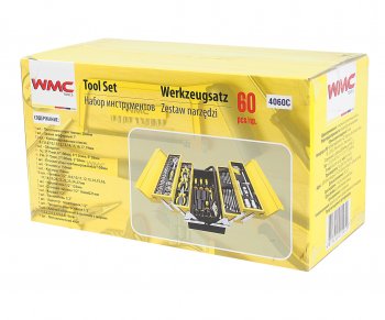 7 749 р. Набор инструментов 60 предметов в складном металлическом ящике WMC TOOLS WMC TOOLS wmc-4060c  с доставкой в г. Кемерово. Увеличить фотографию 6