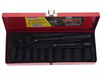 2 399 р. Набор головок ударных 12 6-ти гран. 10-24мм 12 предметов WMC TOOLS WMC TOOLS wmc-4122-5  с доставкой в г. Кемерово. Увеличить фотографию 2