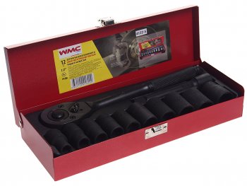 2 399 р. Набор головок ударных 12 6-ти гран. 10-24мм 12 предметов WMC TOOLS WMC TOOLS wmc-4122-5  с доставкой в г. Кемерово. Увеличить фотографию 1