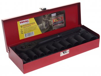 2 199 р. Набор головок ударных 1/2 12-ти гран. 10-24мм 12 предметов WMC TOOLS WMC TOOLS wmc-4122-9 WMC TOOLS wmc-4122-9  с доставкой в г. Кемерово. Увеличить фотографию 1