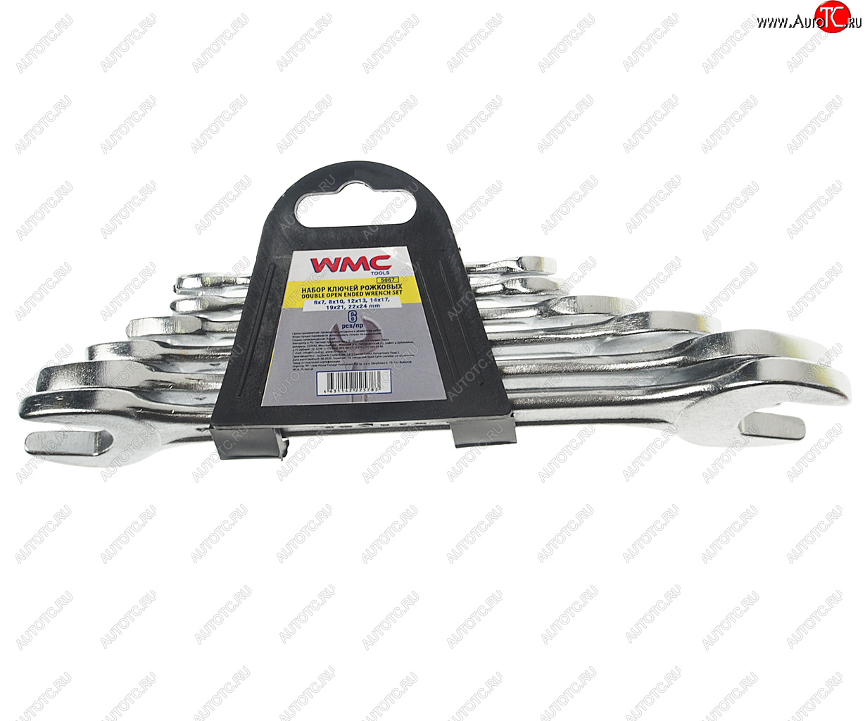 399 р. Набор ключей рожковых 6-24мм 6 предметов WMC TOOLS WMC TOOLS wmc-5067  с доставкой в г. Кемерово