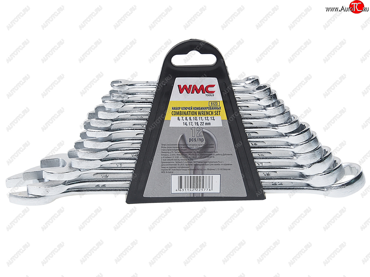 799 р. Набор ключей комбинированных 6-22мм 12 предметов с держателем WMC TOOLS WMC TOOLS wmc-5123  с доставкой в г. Кемерово