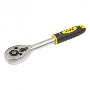 216 р. Ключ трещотка 14 24 зуба реверсивная с резиновой ручкой WMC TOOLS WMC TOOLS wmc-80222(80224)  с доставкой в г. Кемерово. Увеличить фотографию 3