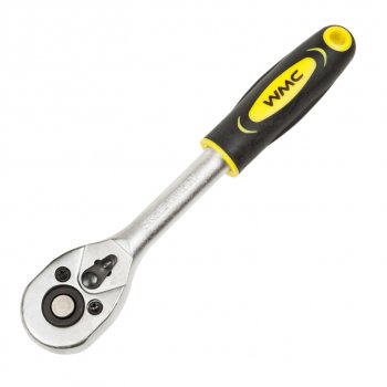 216 р. Ключ трещотка 14 24 зуба реверсивная с резиновой ручкой WMC TOOLS WMC TOOLS wmc-80222(80224)  с доставкой в г. Кемерово. Увеличить фотографию 1