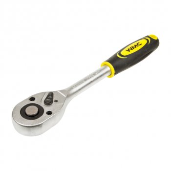 489 р. Ключ трещотка 12 24 зуба реверсивная с резиновой ручкой WMC TOOLS WMC TOOLS wmc-80245(80244)  с доставкой в г. Кемерово. Увеличить фотографию 3