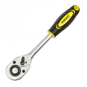 489 р. Ключ трещотка 12 24 зуба реверсивная с резиновой ручкой WMC TOOLS WMC TOOLS wmc-80245(80244)  с доставкой в г. Кемерово. Увеличить фотографию 1