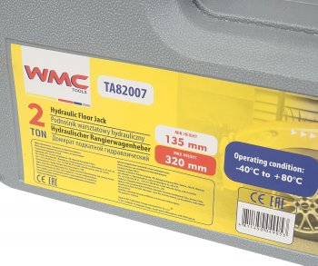 3 189 р. Домкрат подкатной 2т 135-320мм в кейсе WMC TOOLS WMC TOOLS wmc-ta82007  с доставкой в г. Кемерово. Увеличить фотографию 5