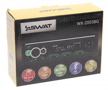 2 689 р. Магнитола автомобильная 1DIN SWAT SWAT wx-2003bg  с доставкой в г. Кемерово. Увеличить фотографию 4