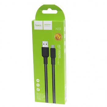 299 р. Кабель iPhone (5-) 1м HOCO HOCO x69 black  с доставкой в г. Кемерово. Увеличить фотографию 2