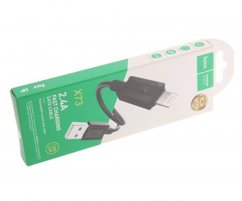 238 р. Кабель iPhone (5-) 1м HOCO HOCO x73 black  с доставкой в г. Кемерово. Увеличить фотографию 2